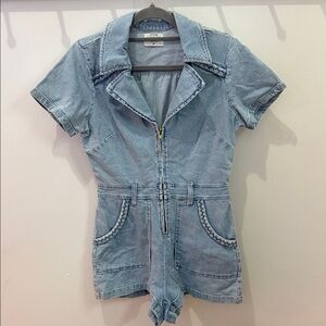 Show Me Your MuMu Cannon Denim Romper